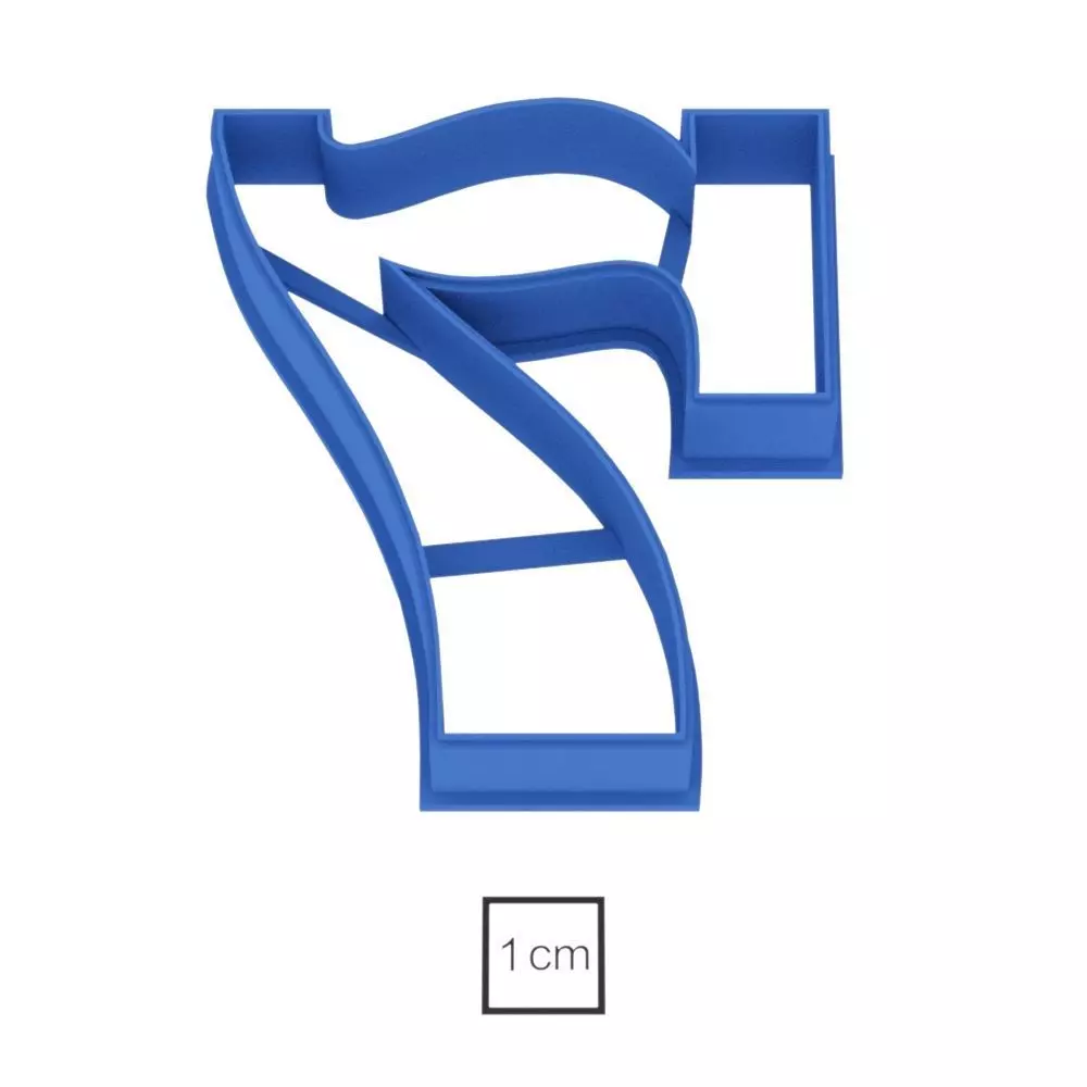 Number 7 70 m cookie cutter for professional Free 3D print model_0