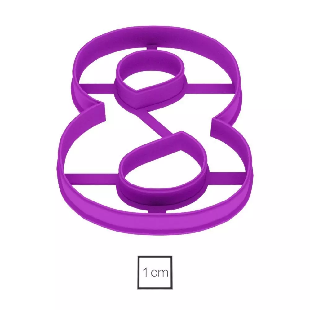 Number 8 70 m cookie cutter for professional Free 3D print model