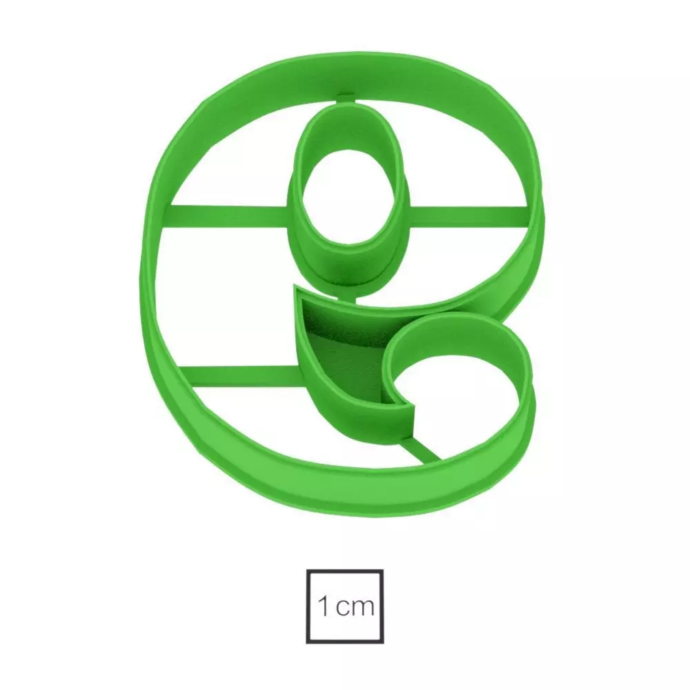Number 9 70 m cookie cutter for professional Free 3D print model