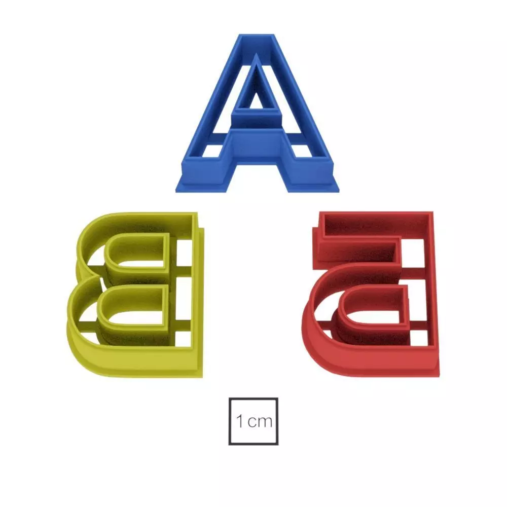 Set Small Russian alphabet 37m cookie cutter for professional Free 3D print model