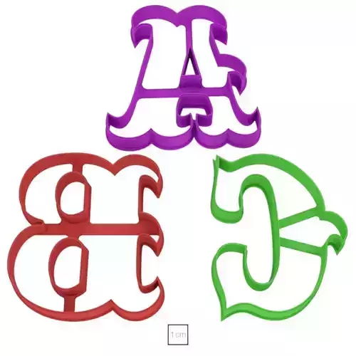 Set English alphabet 95m cookie cutter for professional