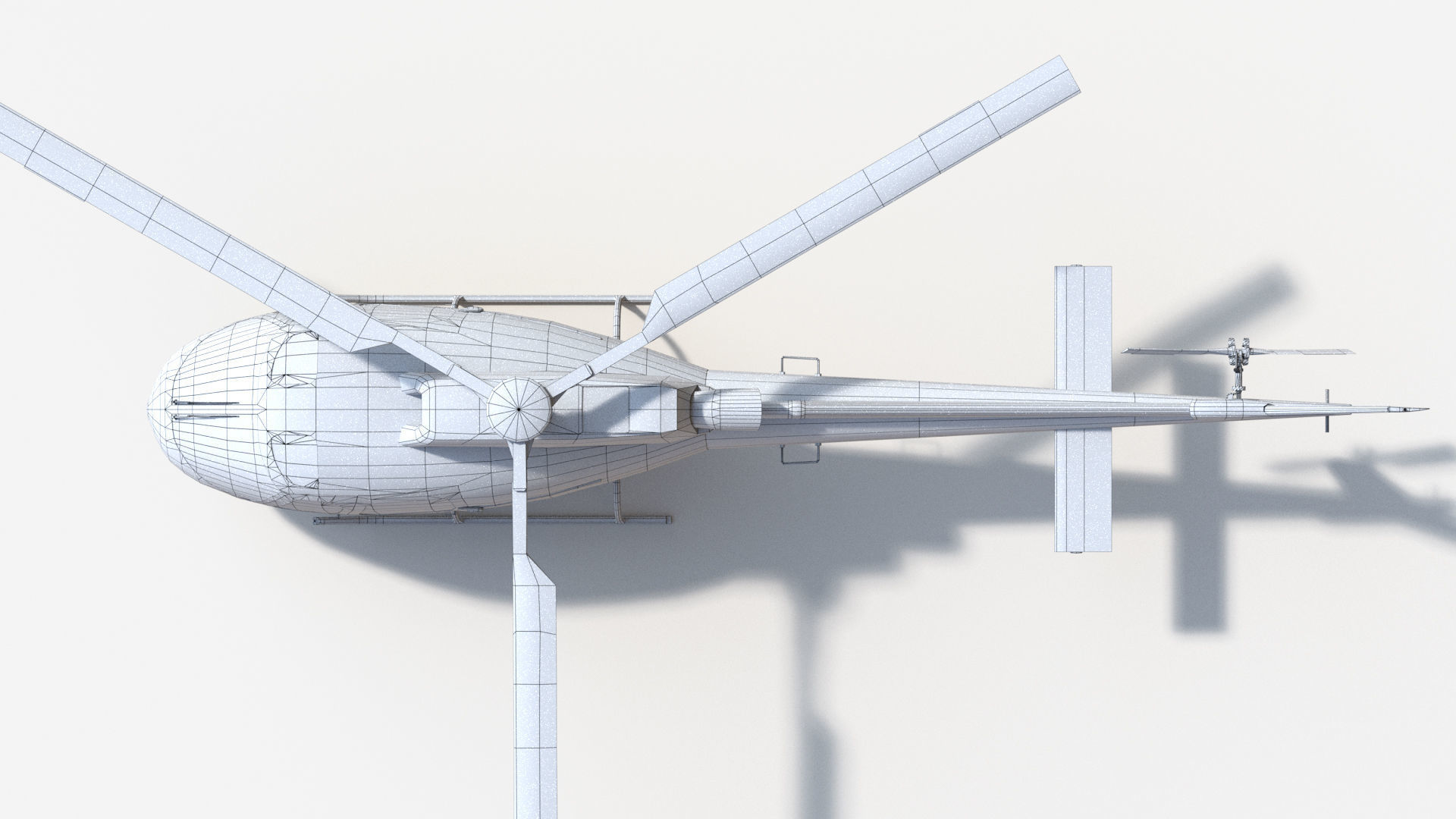 Helicopter Low-poly 3D model_10