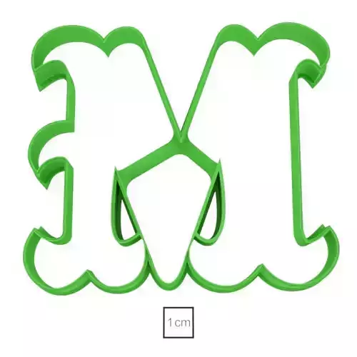 Letter M cookie cutter for professional
