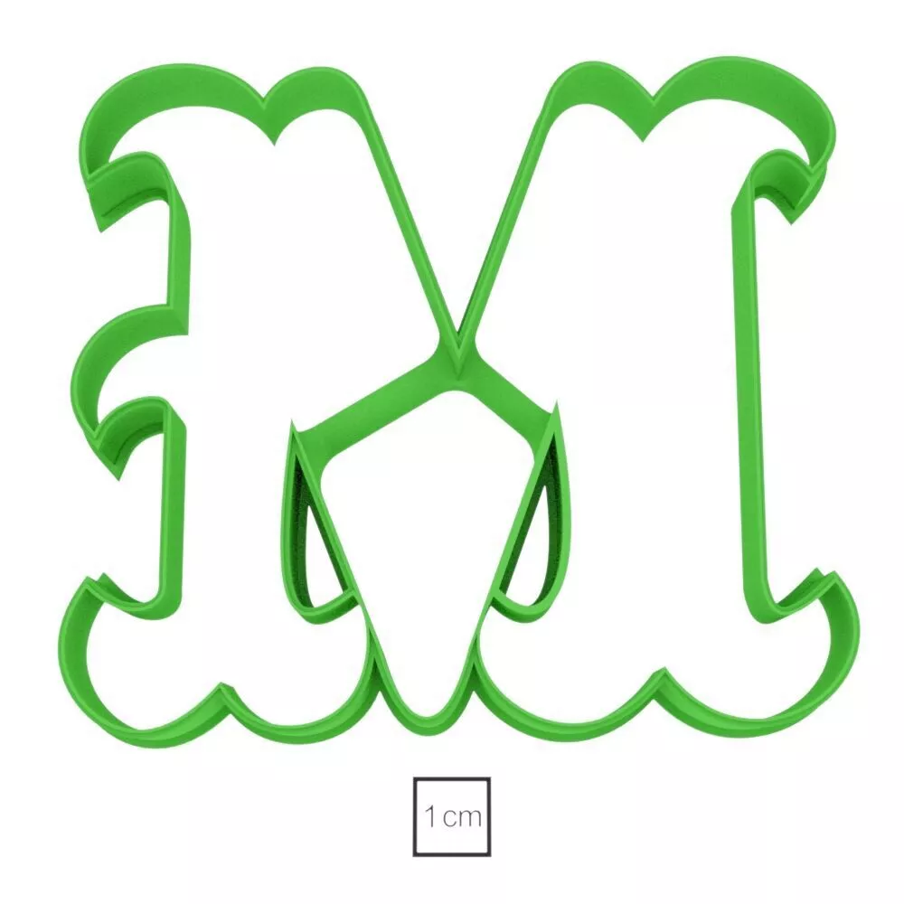 Letter M cookie cutter for professional Free 3D print model
