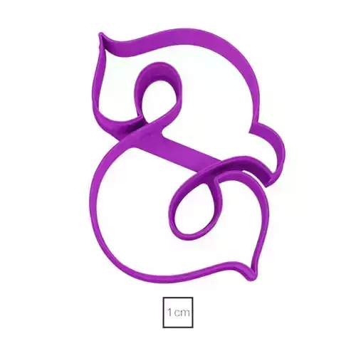 Letter S cookie cutter for professional