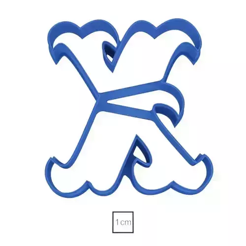 Letter X cookie cutter for professional