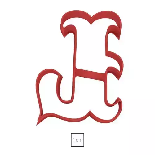 Letter L cookie cutter for professional