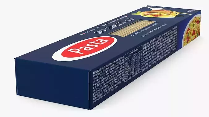 Spaghetti Packaging Box 3D model 7
