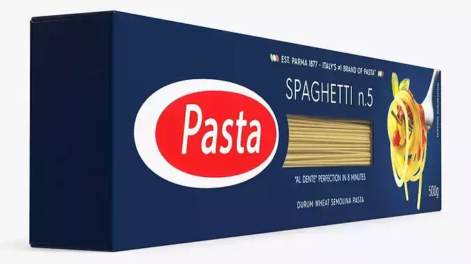 Spaghetti Packaging Box 3D model 5