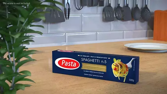 Spaghetti Packaging Box 3D model 2
