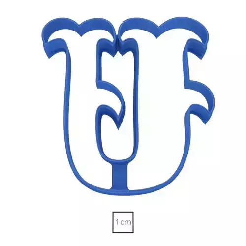 Letter U cookie cutter for professional