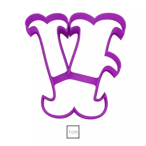 Letter V cookie cutter for professional