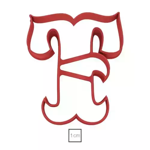 Letter T cookie cutter for professional