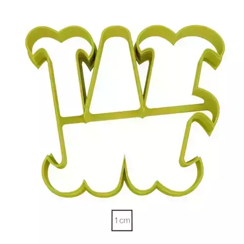 Letter W cookie cutter for professional