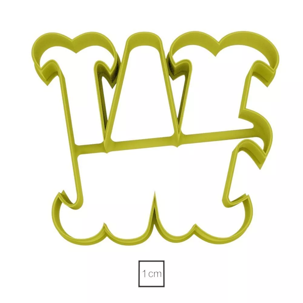 Letter W cookie cutter for professional Free 3D print model