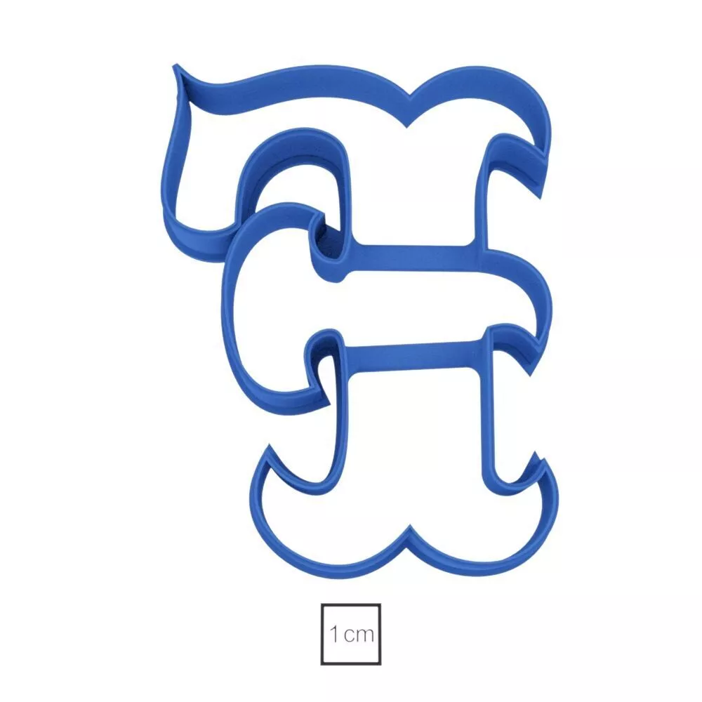 Letter F cookie cutter for professional Free 3D print model