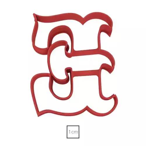 Letter E cookie cutter for professional