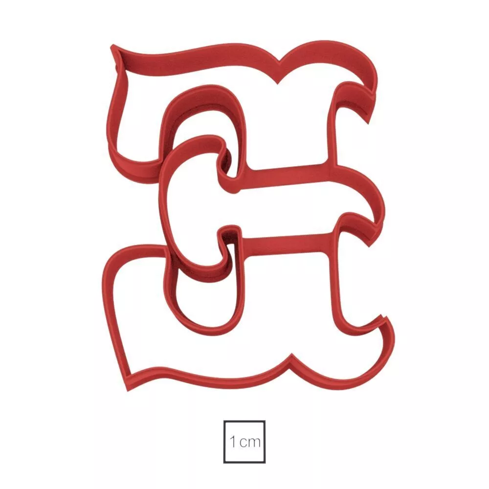 Letter E cookie cutter for professional Free 3D print model