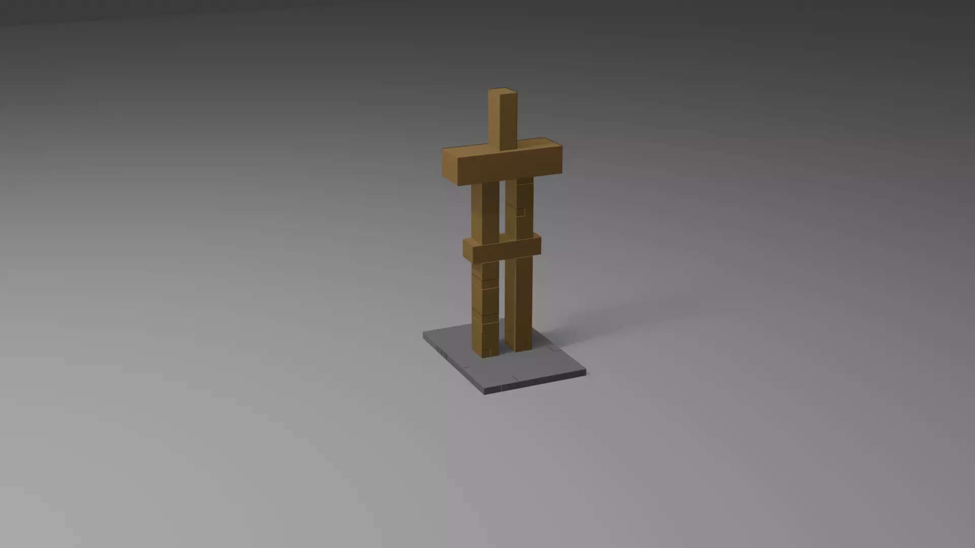Minecraft Armor Stand - Low Poly Game Ready Model with Texture Low-poly 3D model