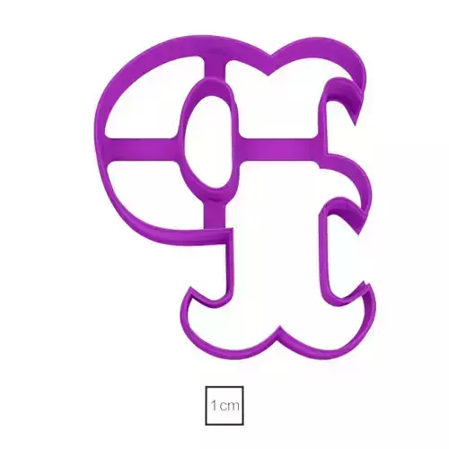 Letter P cookie cutter for professional