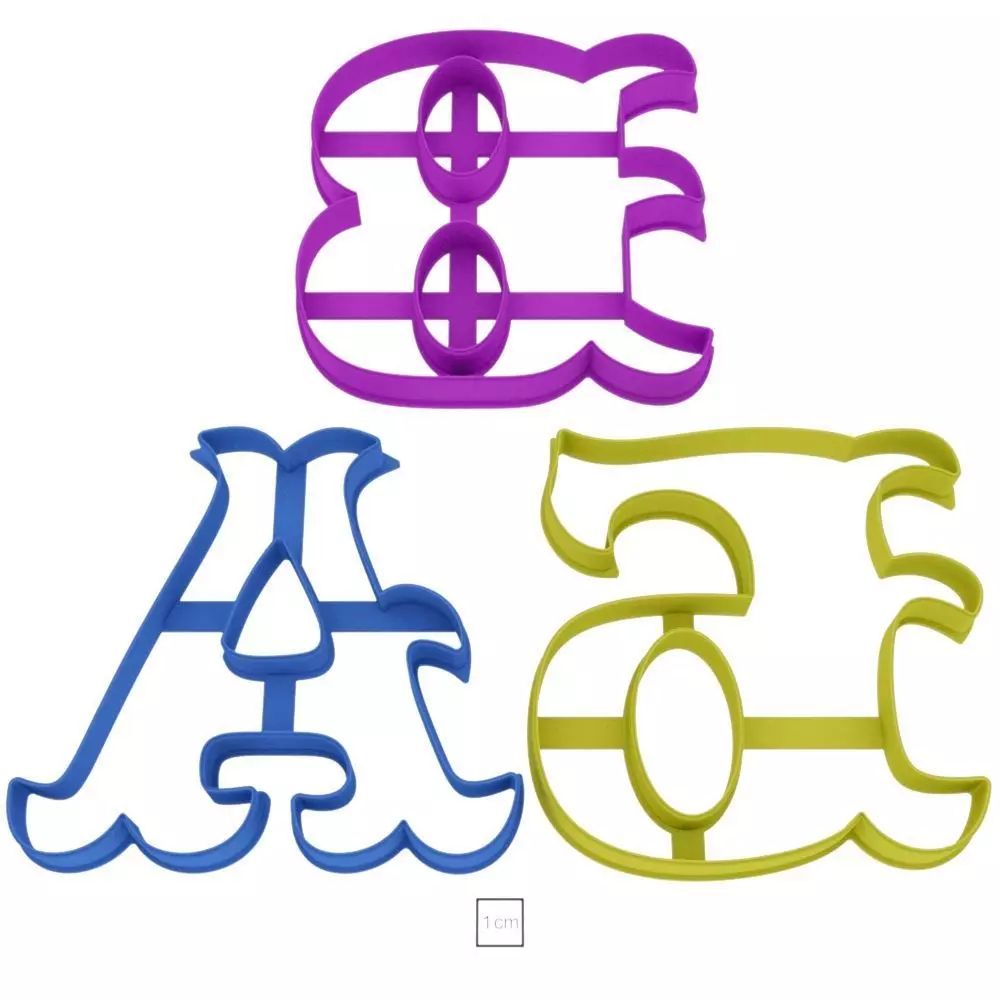 Set Patterned Russian alphabet cookie cutter for professional Free 3D print model_0
