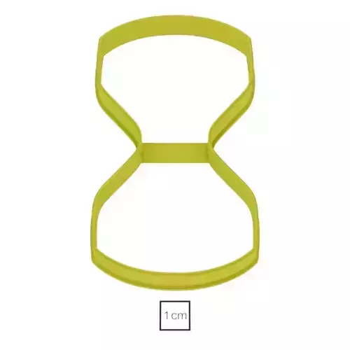 Hourglass cookie cutter for professional