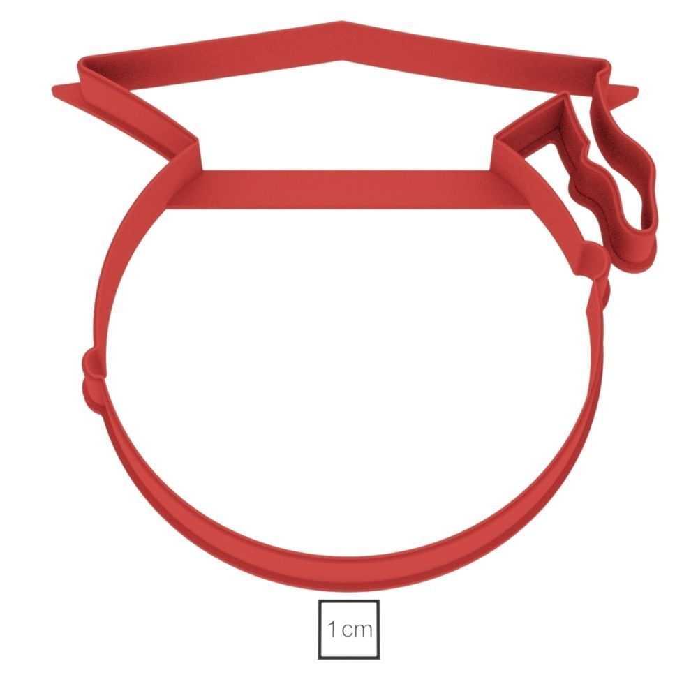 Academician in a hat cookie cutter for professional Free 3D print model_1