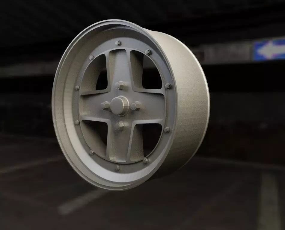 seat127 wheel in parking garage 3D print model_0