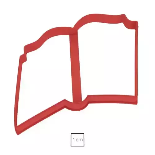 Open book cookie cutter for professional