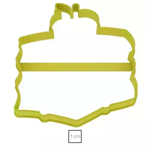 Stack of books cookie cutter for professional