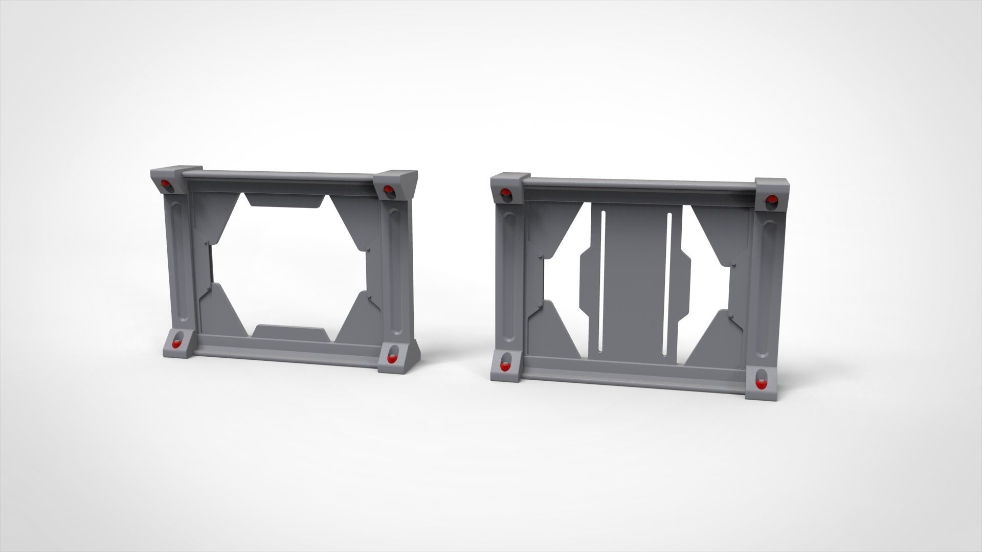 sci-fi Railing 2 3D model_6