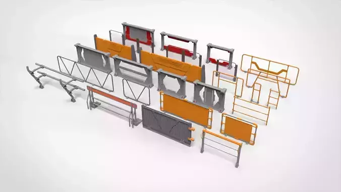sci-fi Railing 2 3D model