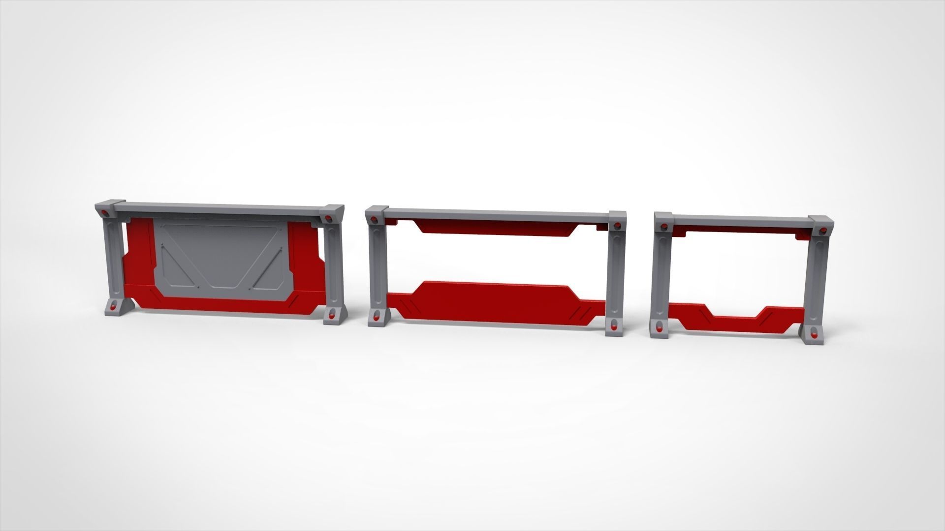 sci-fi Railing 2 3D model_10