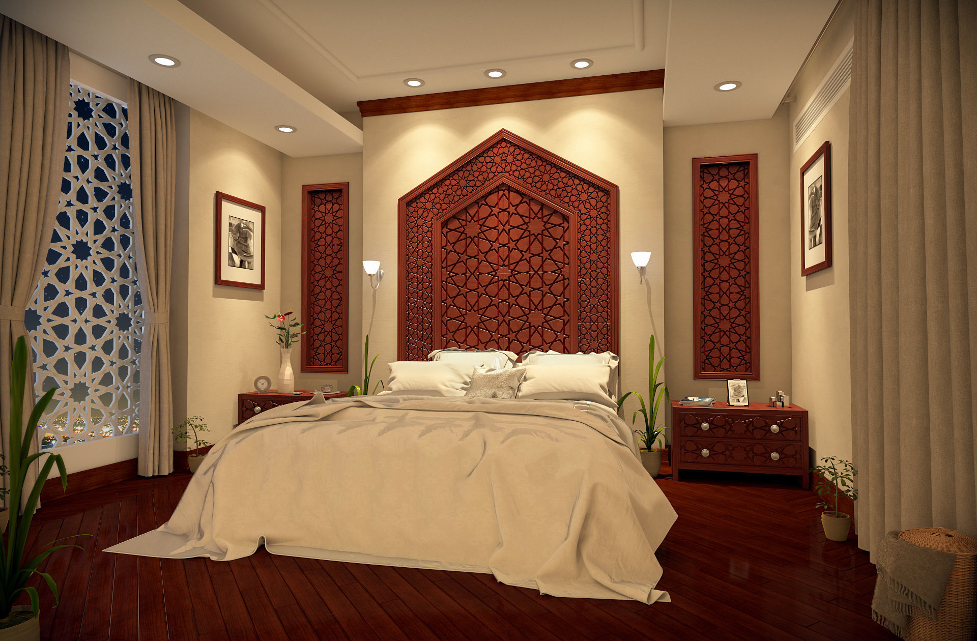 Back Wood Panel 3D model_2