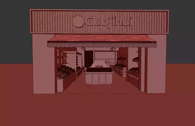 Supermarket - Vegetables - Fruit Store 3D model 7