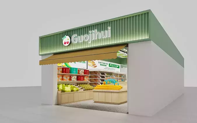 Supermarket - Vegetables - Fruit Store 3D model 5
