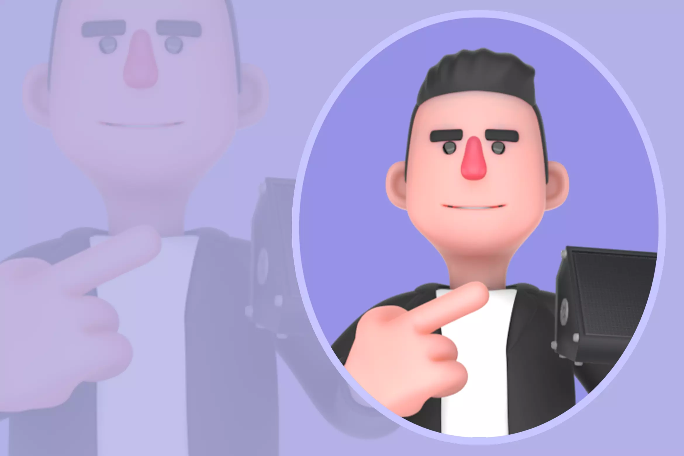 Stylized 3D Musician Character - Friendly Presenter 3D model