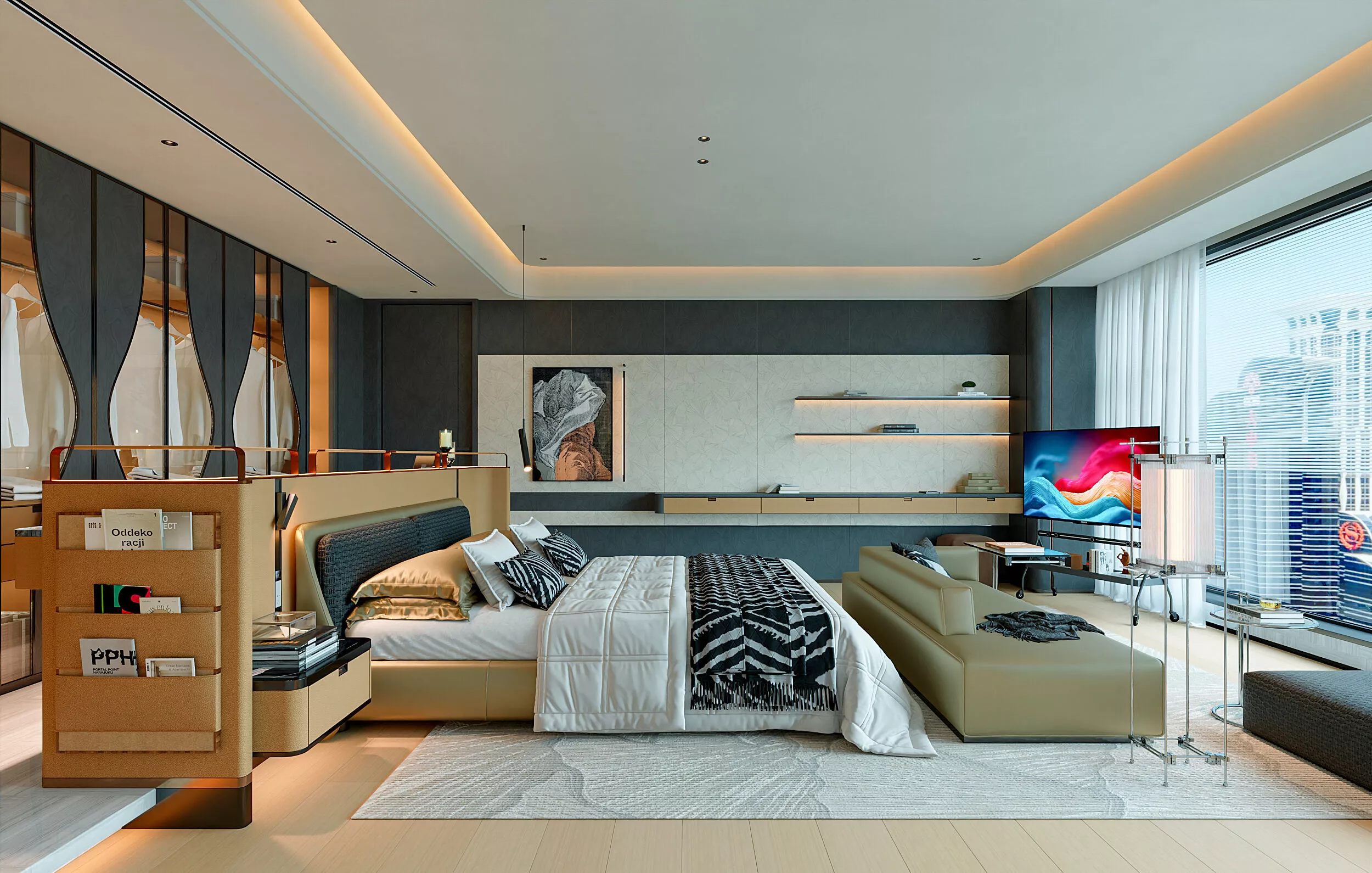hotel Luxury bedroom interior 3D model