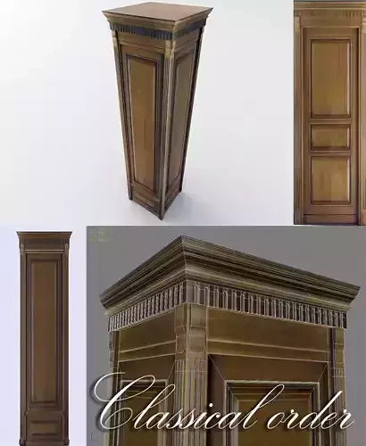 Wooden Column 3D model