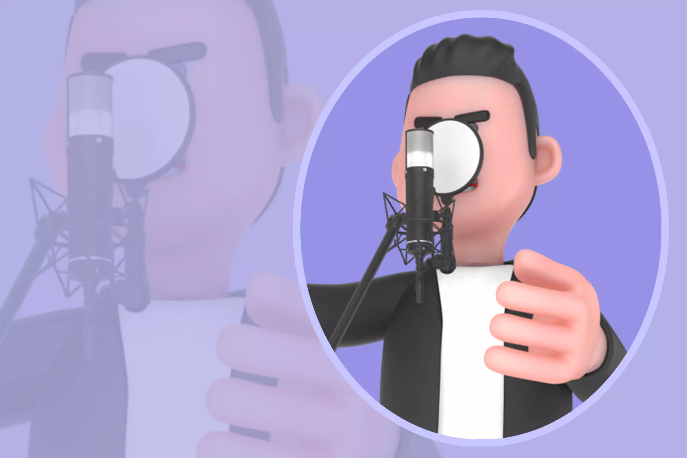 Stylized 3D Musician Character - Singing Performer 3D model