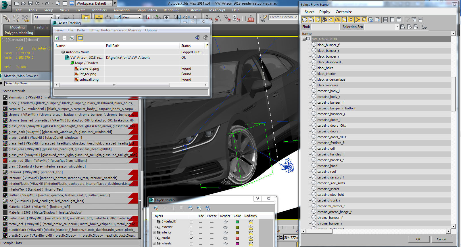 VW Arteon 2018 3D model_21