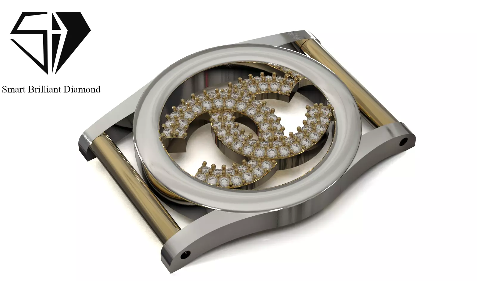 Luxury Diamond Bracelet Ready to Manufacture CAD File bg0078 3D print model