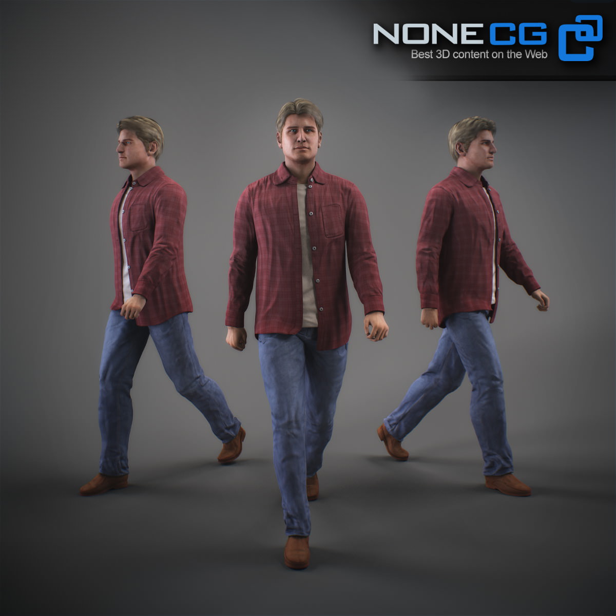 Animated Male Brian v2 0 3D model_7
