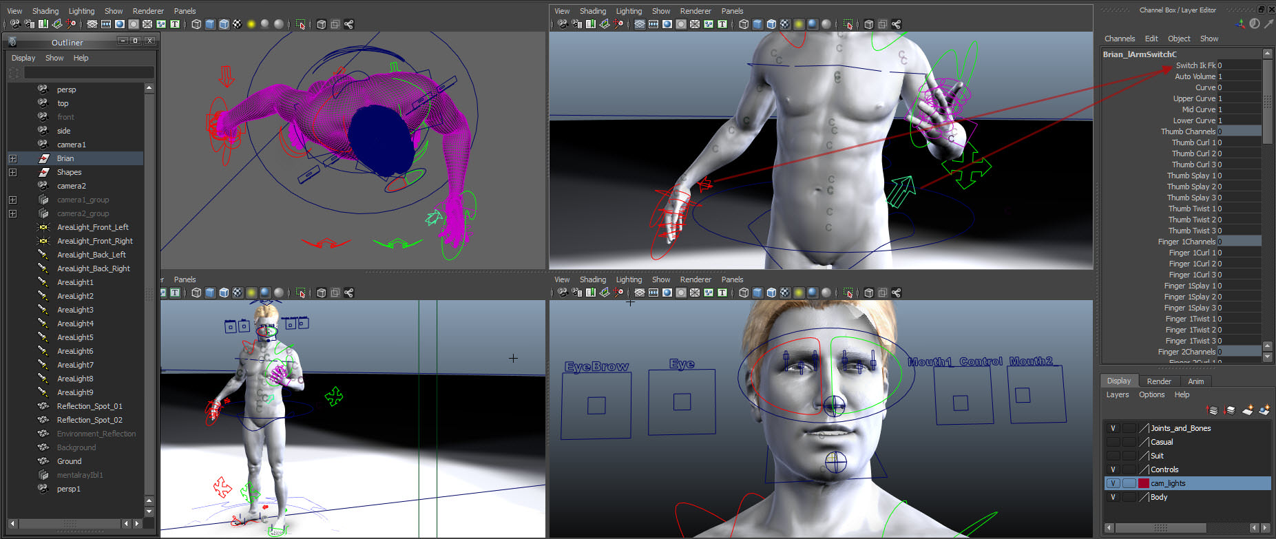 Animated Male Brian v2 0 3D model_16