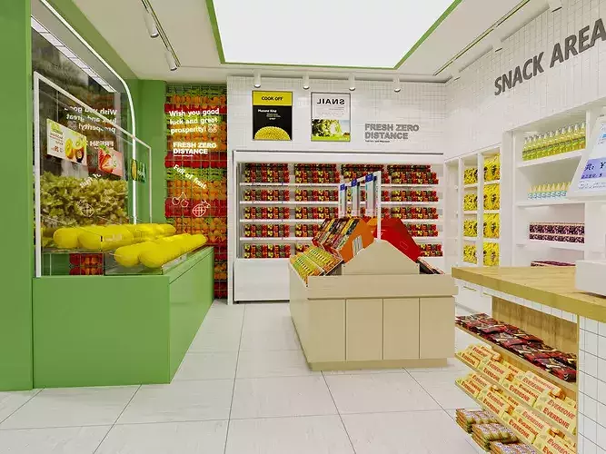 Supermarket - Vegetables - Fruit Store 3D model