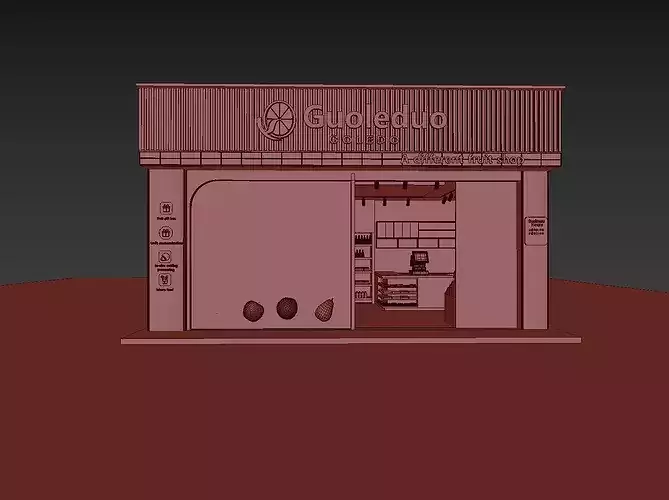 Supermarket - Vegetables - Fruit Store 3D model 6