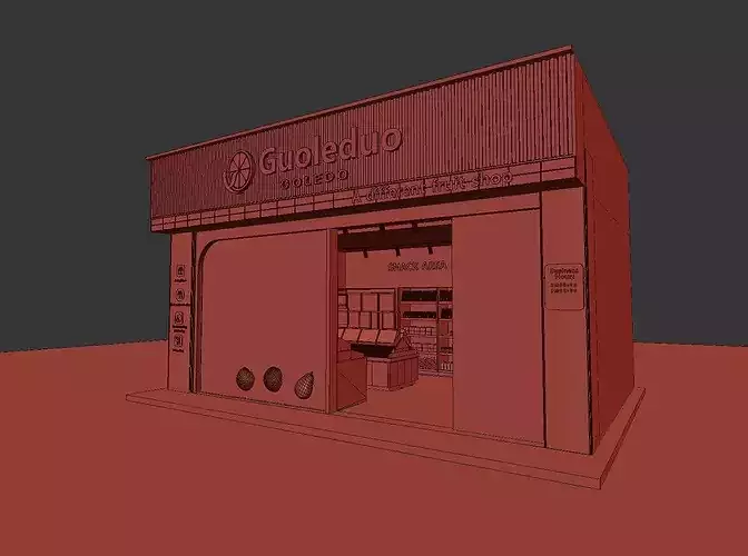 Supermarket - Vegetables - Fruit Store 3D model 4