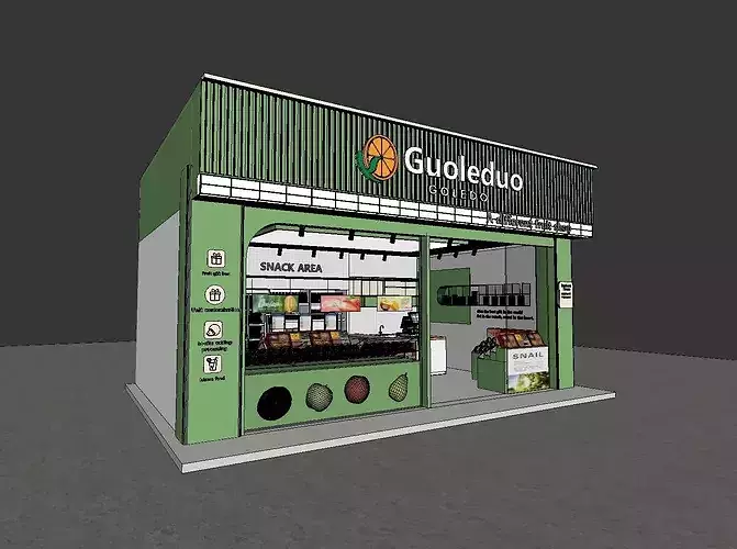 Supermarket - Vegetables - Fruit Store 3D model 7