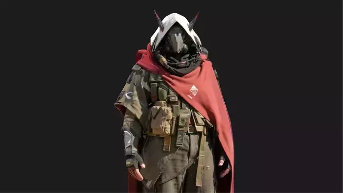 Dystopian Crimson Cloak Rebel