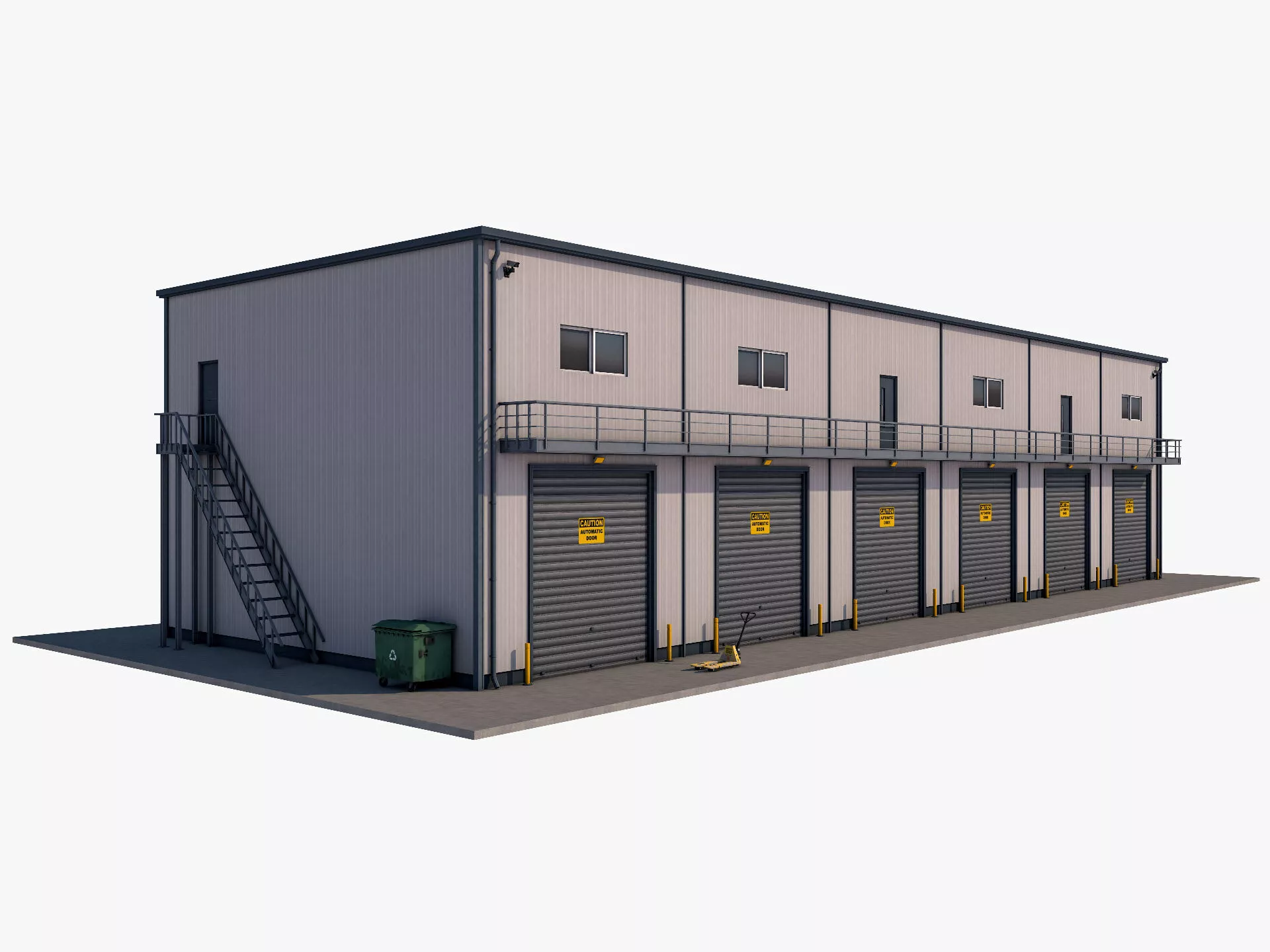 industrial building Low-poly 3D model